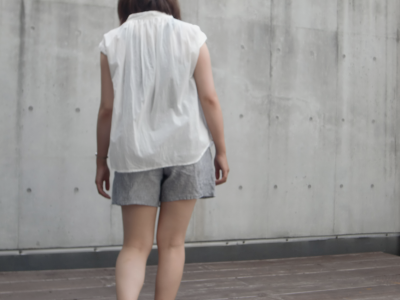 リネンショートパンツ(ストライプ)